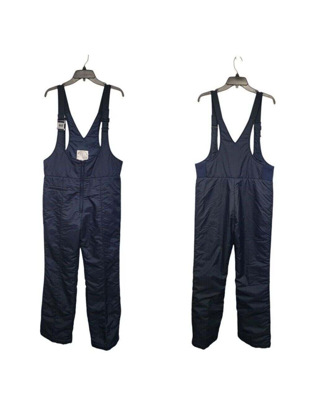 Beaver Creek Bib Overall Pants Mens Medium Navy Blue Nylon Snow Ski Coveralls